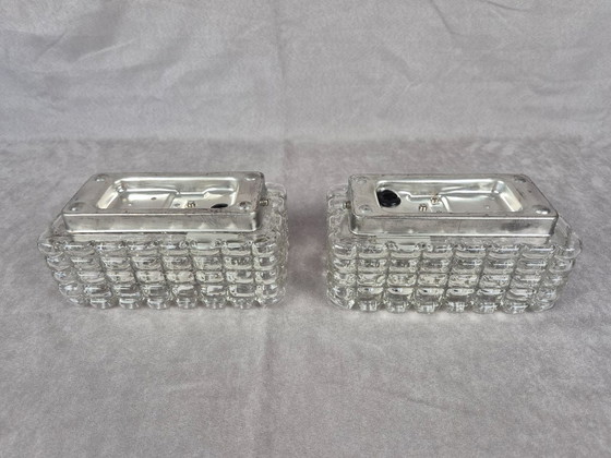 Paire d'appliques murales ERCO 54 090 en verre bullé, style moderne allemand des années 1960. – Glass (photo 12 of 14)
