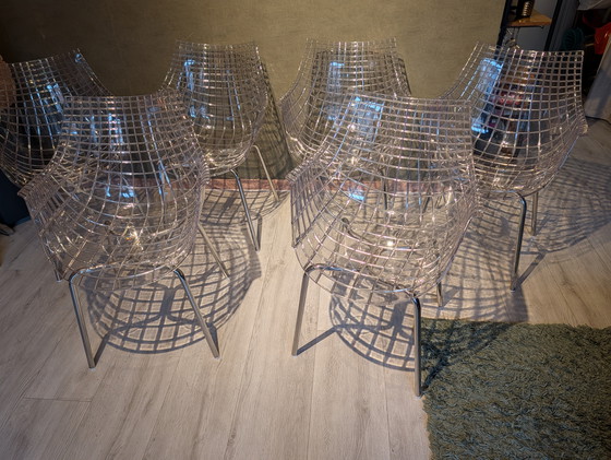 Image 1 of 6 sedie Driade Meridiana – Driadestore - Christophe Pillet – Trasparenti – Nuove condizioni!