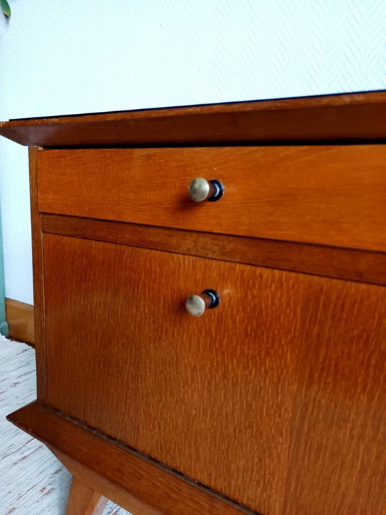 Image 1 of 2x vintage nachtkastjes uit de jaren 50