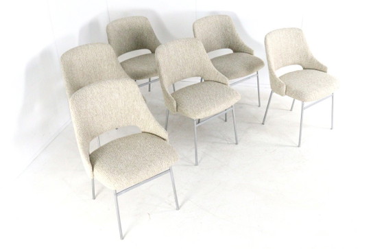 Image 1 of Set of 6 Cees Braakman for Pastoe FM32 chairs, vintage, newly upholstered