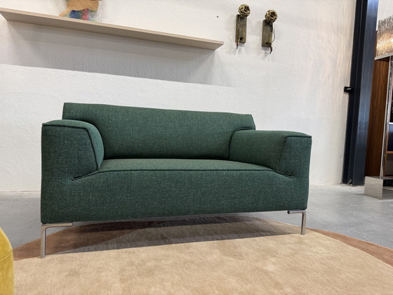 Image 1 of Design on Stock Bloq Loveseat Green fabric 