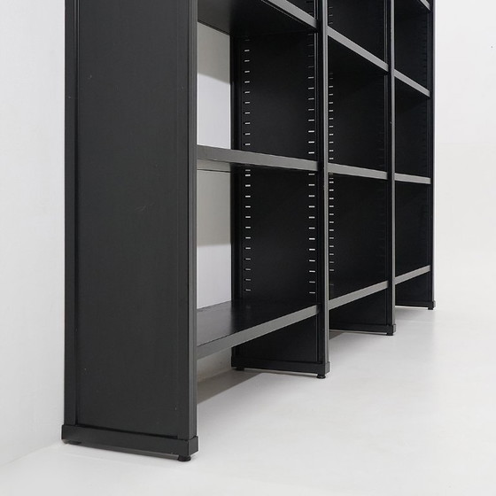 Image 1 of Black metal bookcase, 1970s