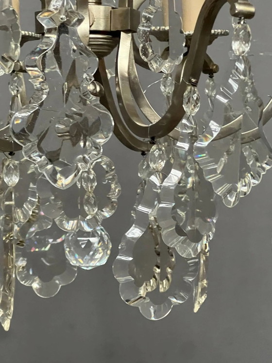 Lampadario in stile rococò con 9 bracci portalampada. – Bronze, Crystal (photo 5 of 8)