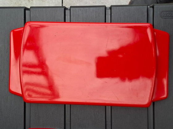 Vassoio da portata Robex con tre inserti, melamina., Accessori da cucina, Plastica, Rosso, Vintage (foto 8 di 11)
