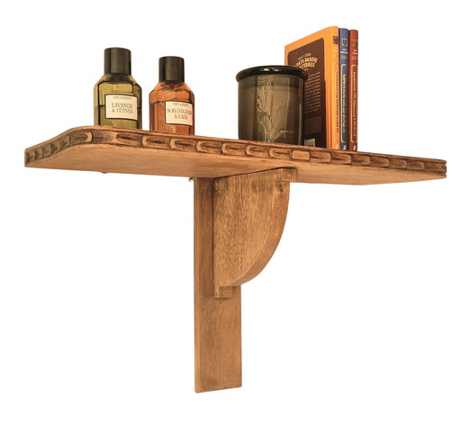 Étagère murale chêne massif- Style Louis XVI rustique 
