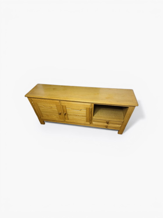 Image 1 of Zeldzaam dressoir van massief eikenhout van Guillerme & Chambron