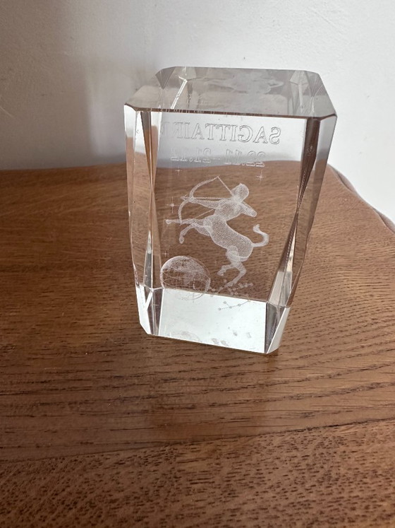 Scultura tridimensionale in cristallo del segno zodiacale del Sagittario – Oggetti decorativi, Glass (photo 3 of 8)