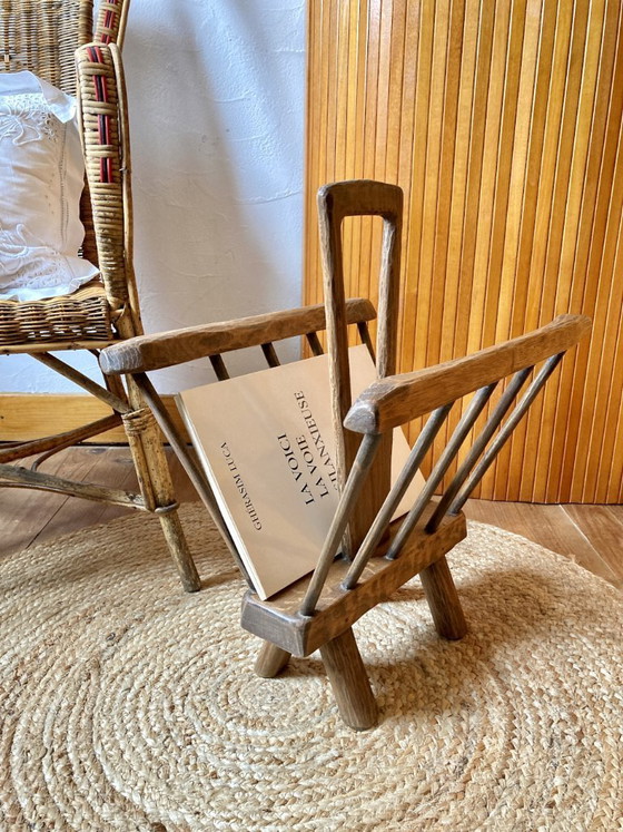 Image 1 of Portariviste brutalista nello stile di Jean Touret, anni '50