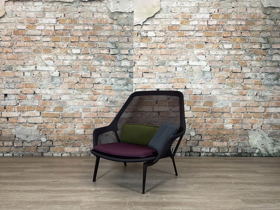 Vitra Slow Chair + Ottoman – Chairs and lounge chairs, Metal, Textile (photo 4 of 13)