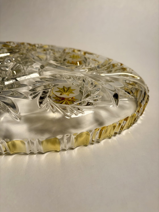 Image 1 of Serveerschaal Walther kristalglass ‘60s