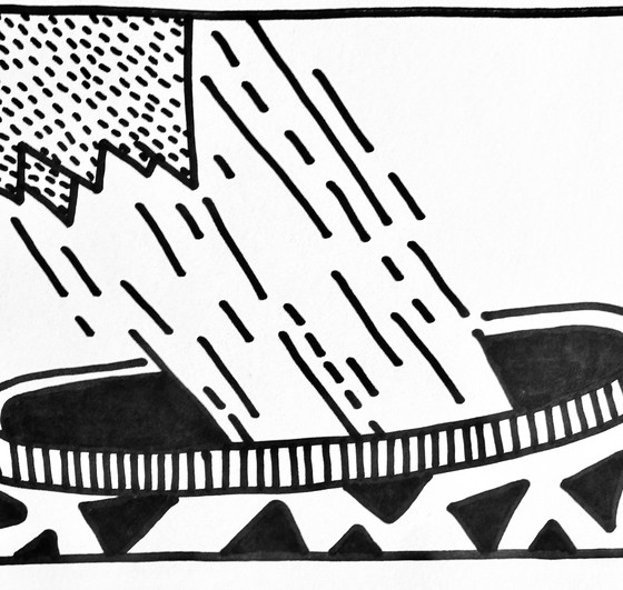 Image 1 of Keith Haring ( 1958-1990 ) Schitterende Marker Tekening Uit 1981 Met Certificaat