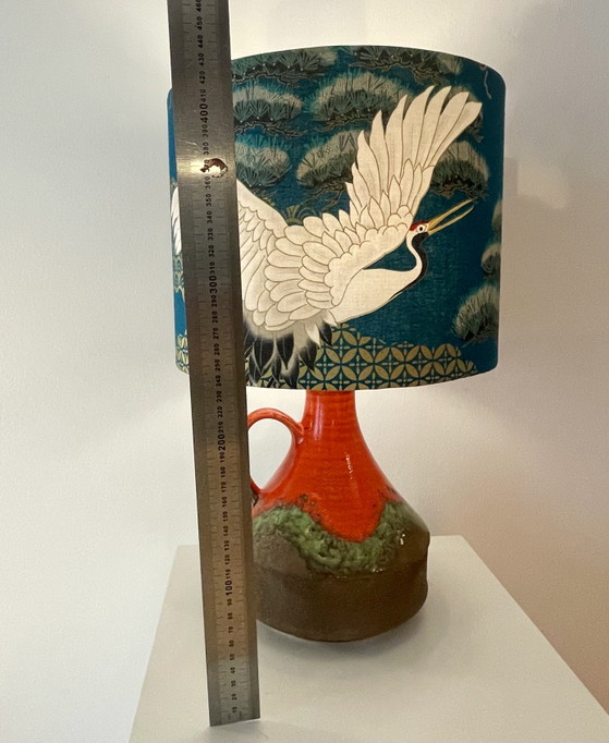 Image 1 of Upcycled Fat Lava lamp with Japanese shade