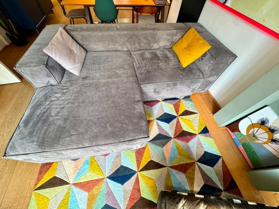 Image 1 of Divano angolare Kave Home Blok – Velluto a coste grigio – 240 cm (chaise longue a sinistra) ritiro ad Amsterdam
