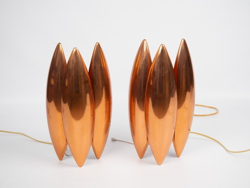 Paar von 2 Wandlampen Kastor von Jo Hammerborg, Fog og Morup, 1963