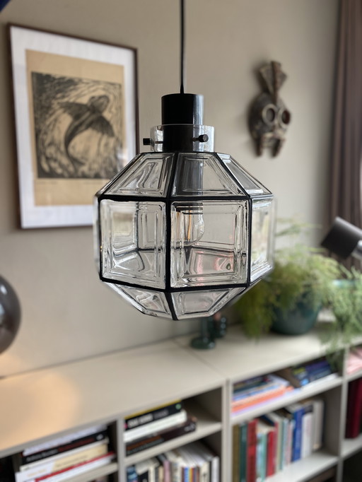 Glashütte Limburg hanglamp uit de jaren 60 of 70