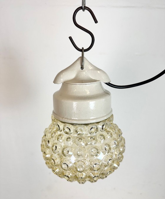 Image 1 of Vintage witte porseleinen hanglamp, jaren 70
