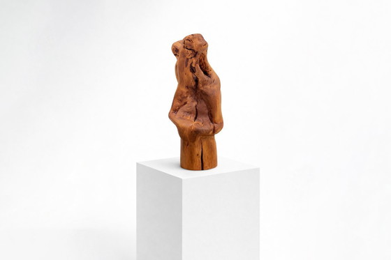 Image 1 of Vintage wooden statue sculpture