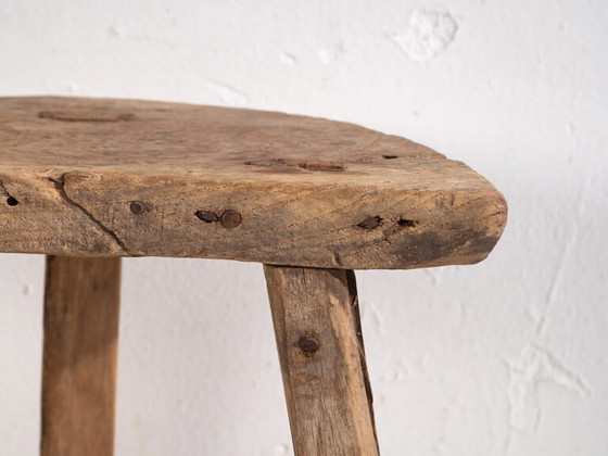 Antique crescent-shaped stool (c.1900) #2 (photo 23 of 35)