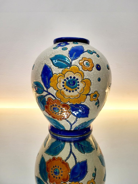 Image 1 of Boch Frères Keramis vase – decor D.2516 – ca. 1939 – Belgium