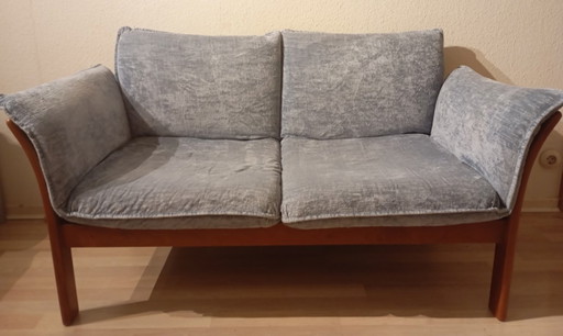 3-piece Mid-Century Designer Set by Dreipunkt International Model Scala – banken, Textile, Wood