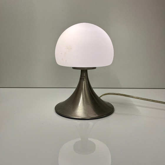 Space age mushroom Table lamp, Tactile lamp, 2000, Metal, Glass, Silver, Modern (photo 9 of 11)