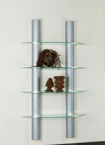 Modern display cabinet with LED and glass shelves, Matrix