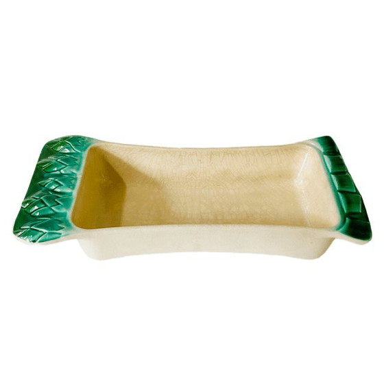 Image 1 of Vintage Bretonse majolica aspergeschaal BCI ovenschaal