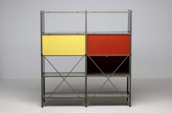 Gispen 663-2 Armario de almacenamiento modular – Wim Rietveld 1954 – Armarios de almacenamiento, Aluminium (photo 10 of 15)