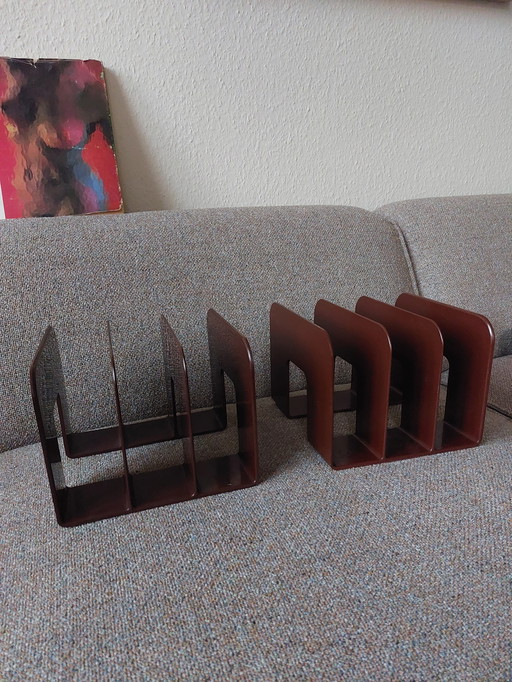 2 Vintage Gustavsberg Présentoir à vinyles Rack 70's