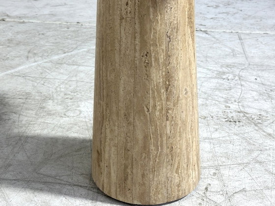 Bistrotisch Eleonora Aime aus Travertin – Rund Ø70 – Massiver Naturstein – Esstische, Stone (photo 6 of 7)