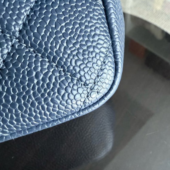 Image 1 of Chanel CC Flap Mini Square - Caviar Quilted All Blue Hardware Serie 29