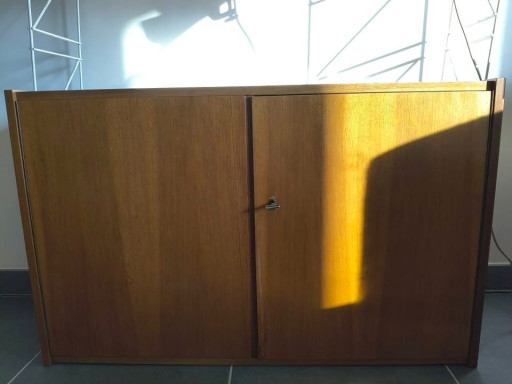Mid-Century Teak String-Style Hanging Bookcase (Nils Strinning) – wandrek, Metal, Wood (photo 2 of 5)