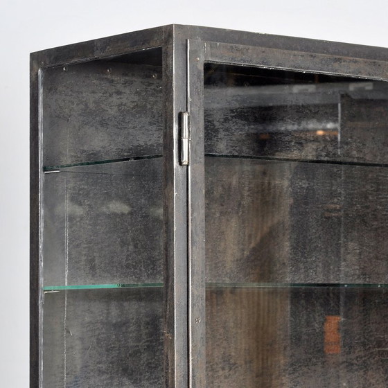 Image 1 of Polished iron medical cabinet, 1930s