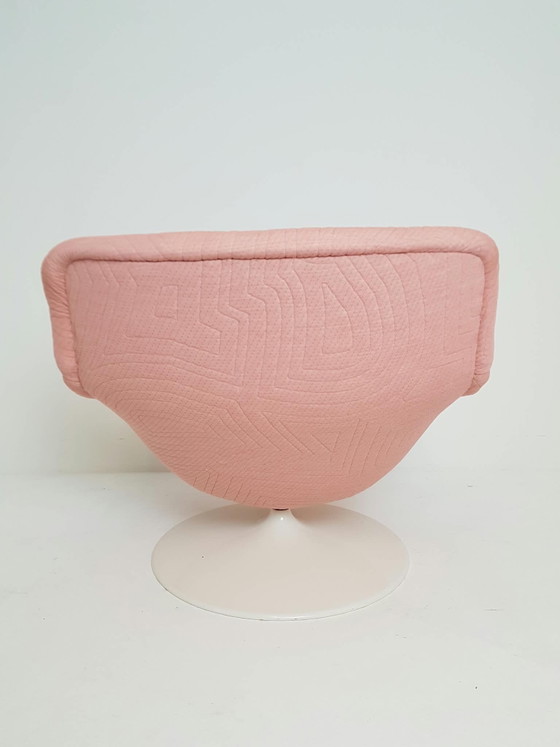 Artifort F518 Geoffrey Harcourt upholstered Kvadrat pink, Armchairs, Metal, Polyester, Vintage (photo 7 of 13)