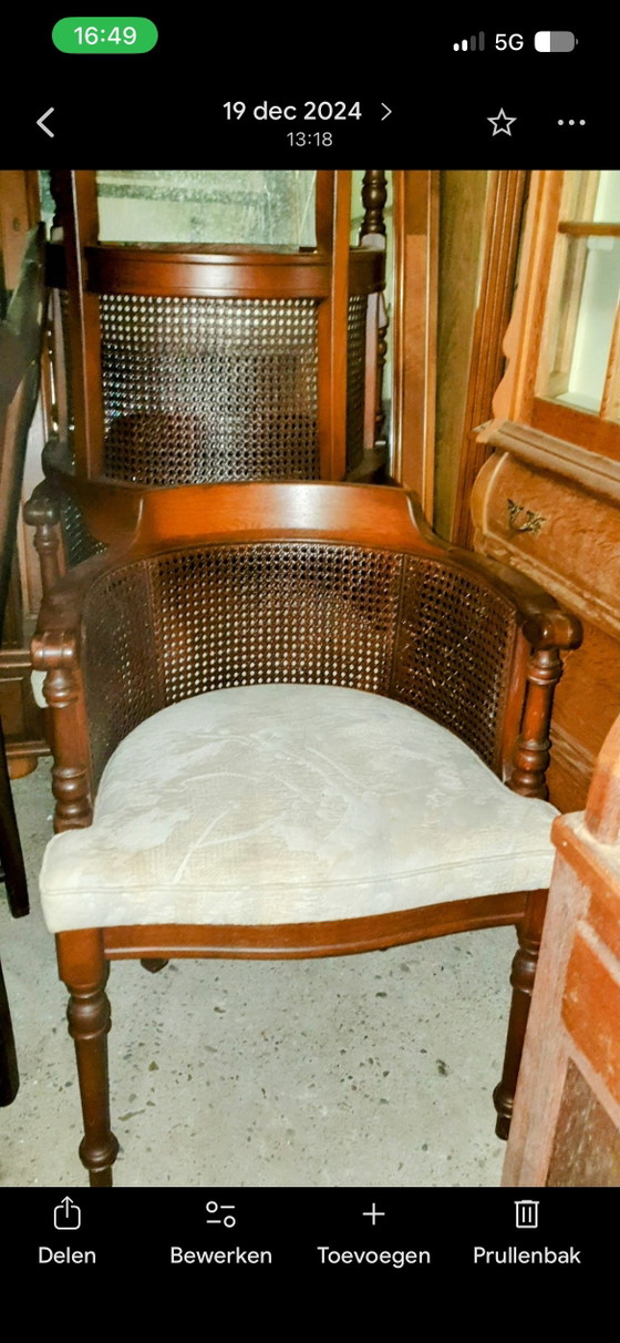Image 1 of 4 kersenhout eetkamer armstoelen 