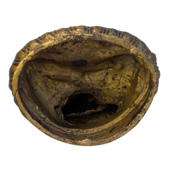 Antieke Chinees-Tibetaanse bronzen Boeddha – Dharmachakra Mudra – 123 – Beeldhouwkunst (photo 10 of 11)
