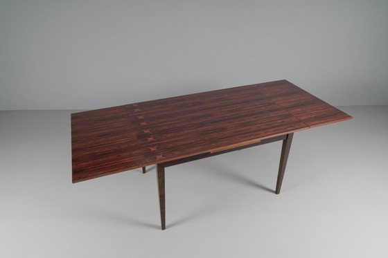 Image 1 of Scandinavische opklapbare eettafel van palissanderhout, jaren 60