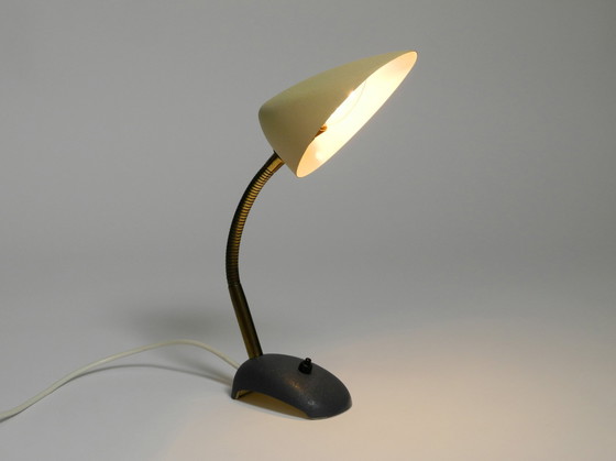 Image 1 of Magnifique petite lampe de table 1950S avec col de cygne en métal par Gebrüder Cosack Allemagne