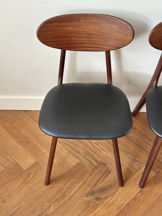 Image 1 of Set 4 vintage stoelen Louis van Teeffelen jaren 50/60/70