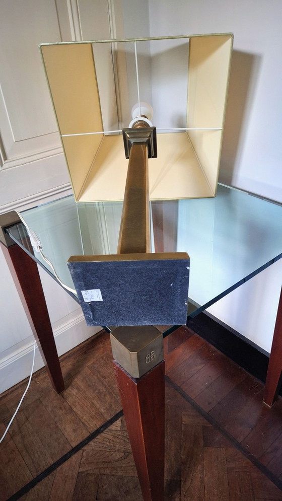 Kullmann Lampe – Tischlampen, Stoff, Messing (photo 6 of 12)