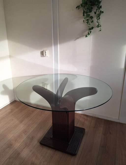 Vivai del Sud rattan design table - 1970s