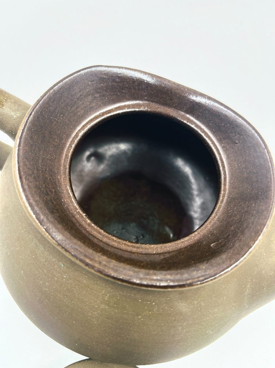 Teiera in gres "Ringeling" di Herman Zaalberg, Accessori da tavola, Ceramica, Marrone, Rustic (foto 9 di 10)