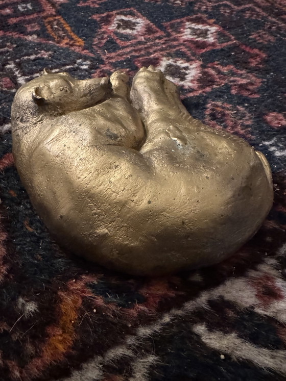 Image 1 of Sculpture ours couché bronze Dacla Seailles