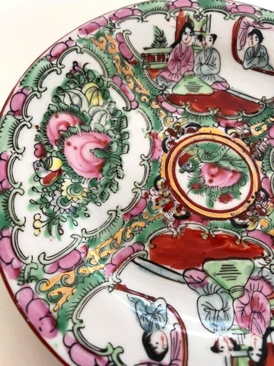Vintage Chinees porseleinen sierbord Rose Medallion – Servies, Porcelain (photo 4 of 7)
