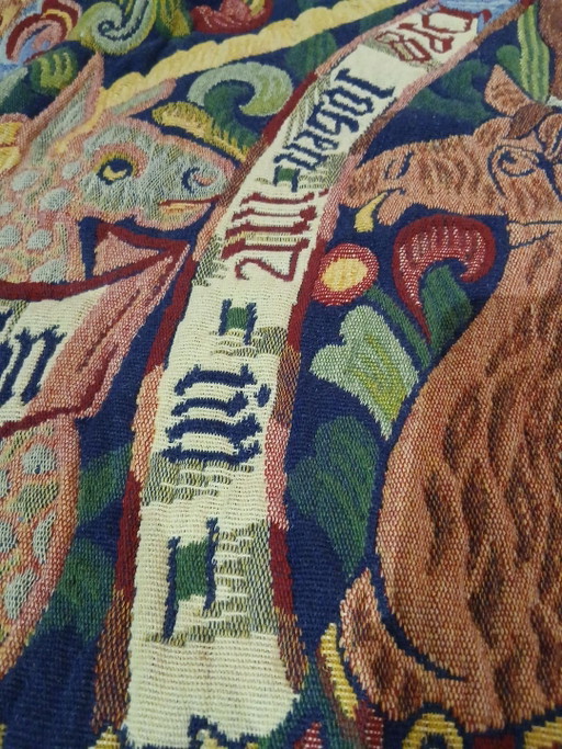 Jacquard-Wandteppich mit mittelalterlichem Motiv