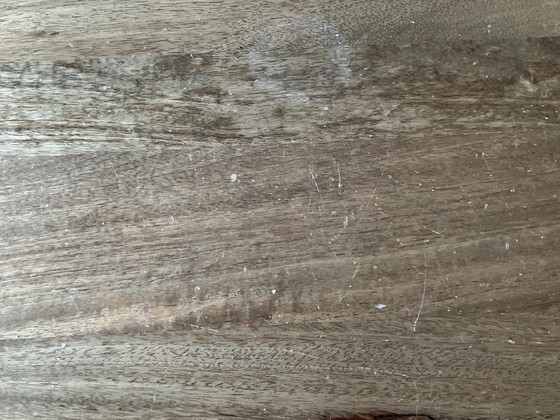 Image 1 of Large industrial dining table and benches 