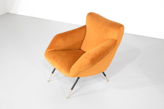 Image 1 of Pair of fabric armchairs, Italy, 1960s.