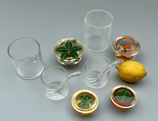 Vintage convolute - jam jars & plexiglass objects - 60s/70s