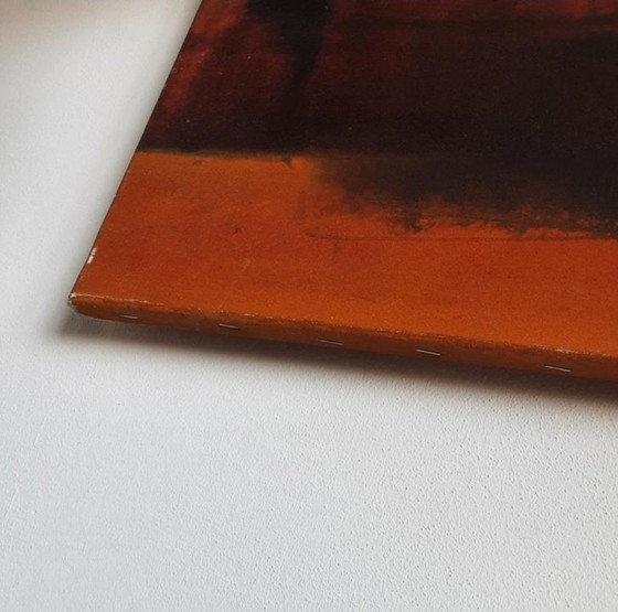 Image 1 of Dário Bosa abstract 2 Luik (arancione/rosso) firmato / tela (artista brasiliano)