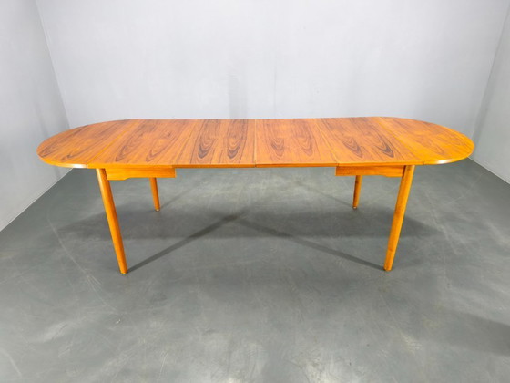 Image 1 of Danish Mid Century Teak Extendable Dining Table, 1960s